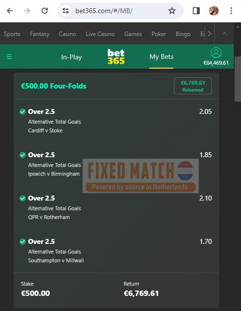 Over 6.5 Goals Fixed Matches